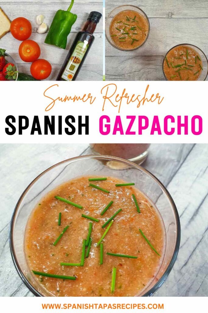 Spanish Gazpacho Recipe – Cold Tomato Soup pin